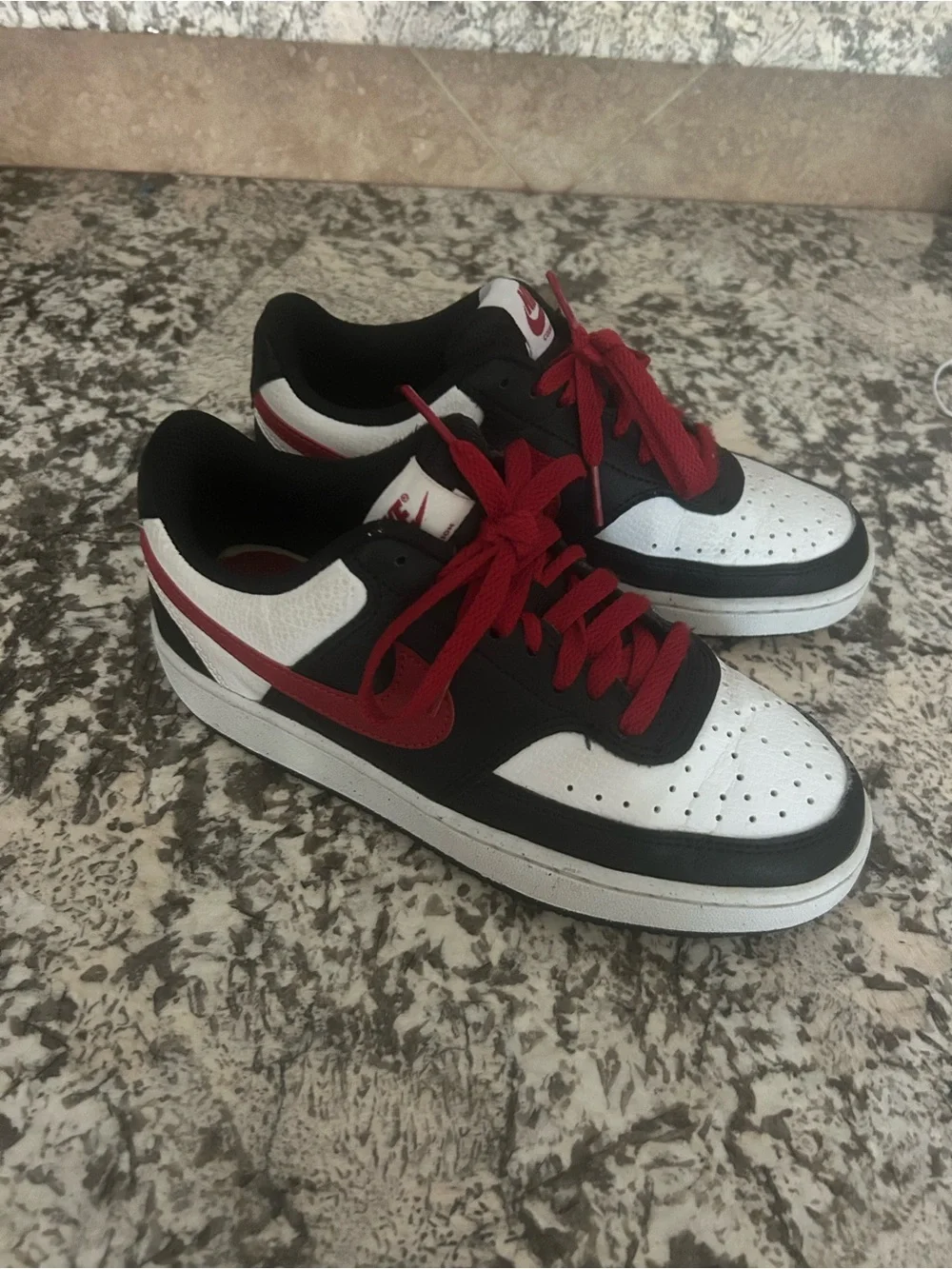 Nike Low-Top Sneakers in Black, White, and Red